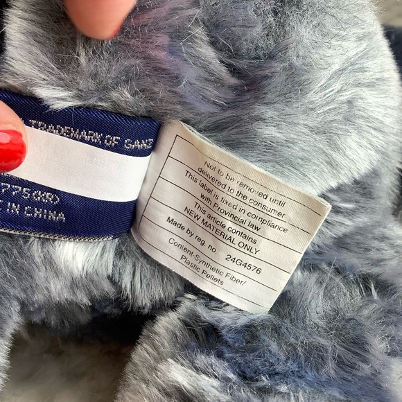Vintage 1999 GANZ Heritage Collection Blue Grey Plush Stuffed Bear CHRISTIAN - Picture 8 of 10